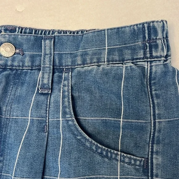 MADEWELL DENIM INDIGO WINDOWPANE HIGH RISE SHORTS 27 - Picture 16 of 16